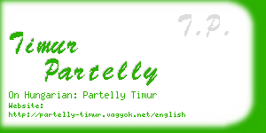 timur partelly business card